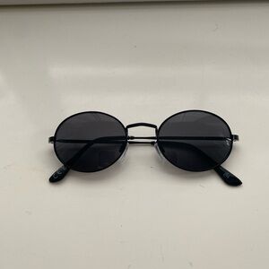 Black Oval Sunglasses